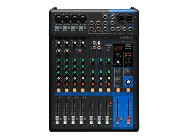 YAMAHA MG10XUF 10 kanals mikser Fader 4 mic + 3 stereo line inputs, FX, USB 