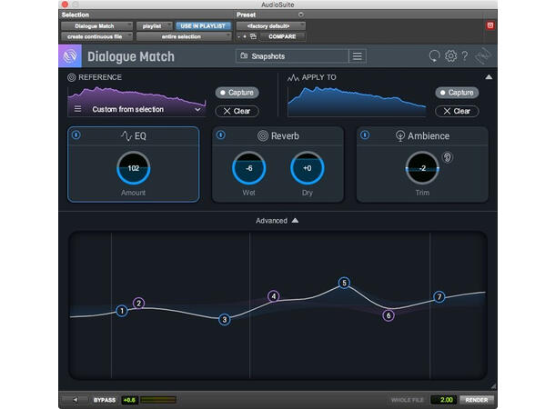 iZotope Dialogue Match Match soniske profiler for dialog og ADR