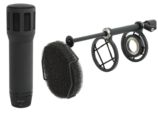 Microtech Gefell MD 300 m/oppheng og pop Medfølger EA30 oppheng/ popfilter 110.2 