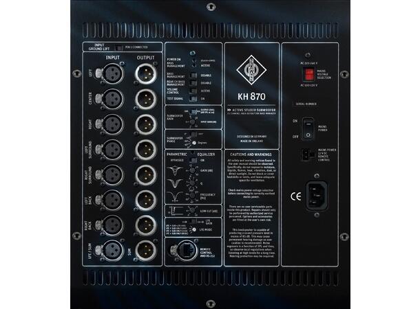 Neumann KH 870 G Aktiv Sub 2x 10" bass driver with 7,1 Bass Manager 