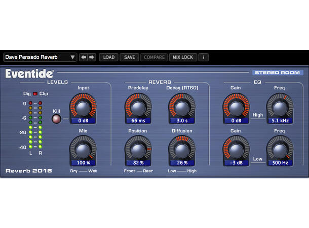 Eventide 2016 Stereo Room Plugin Naturlig og distingtiv romklang Download 
