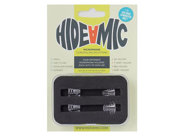 Hide-a-mic for DPA 6060/6061 4 different holders in case, Transparent