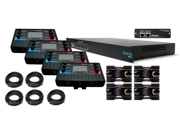 Livemix Monitor Bundle Dante Dante bundle m/ 4x Duo, 1 x mix 16, m.m 