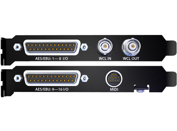RME HDSPe AES PCI express lydkort 16 kanaler AES/EBU i/o på D-Sub