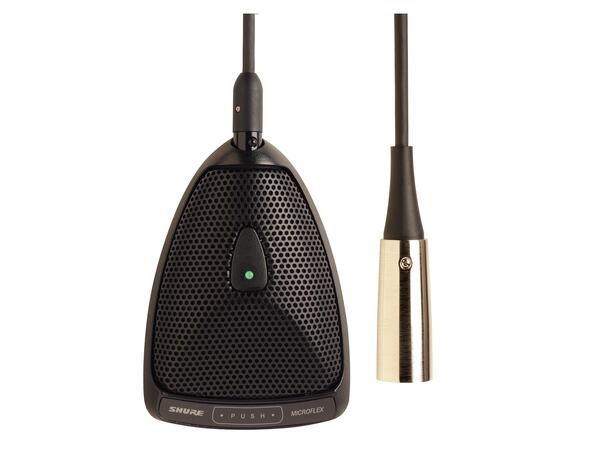 Shure MX393C boundary cardioid black bordmic m/push to talk 