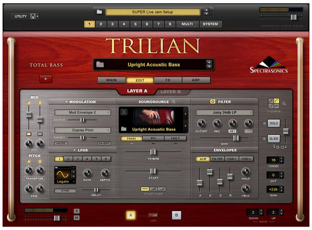Spectrasonics Trilian bass instrument Bass Module plugin 