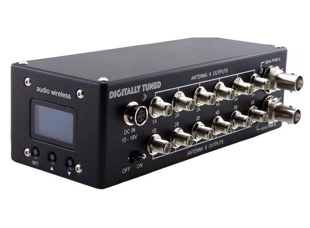 Audio Wireless Digitally Tuned Diversity 2 IN and 2 x 6 OUT