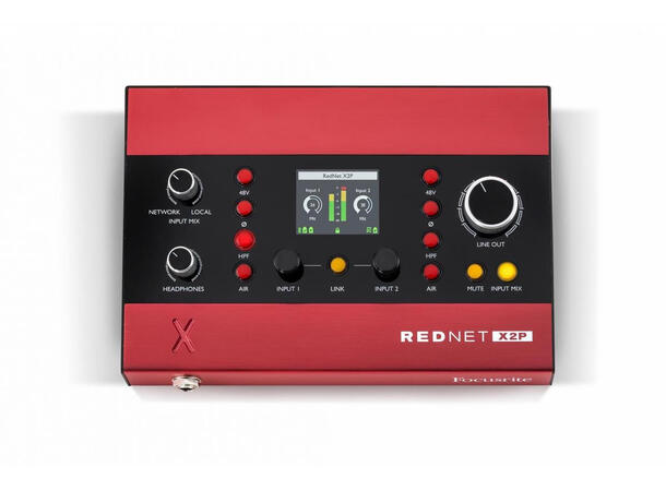 Focusrite RedNet X2P 2 x mic, linje/hodetlf ut, PoE 