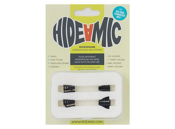 Hide-a-mic for DPA 6060/6061 4 different holders in case, Black