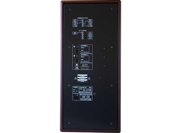 PSI Audio A225-M Aktiv Sub 2x10" (rød) 2 x 10" Aktiv sub-woofer SPL 116 