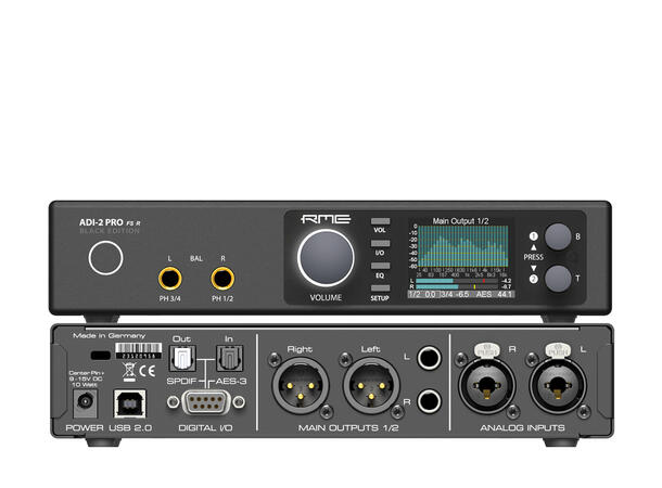 RME ADI-2 Pro FS R Black Edition AD/DA AD/DA USB 2.0 DAC, 2 HP, SteadyClock FS 