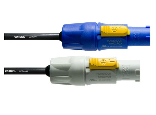 Cordial POWERCON® kabel link 10m powerCON, Blå til Grå 240v 