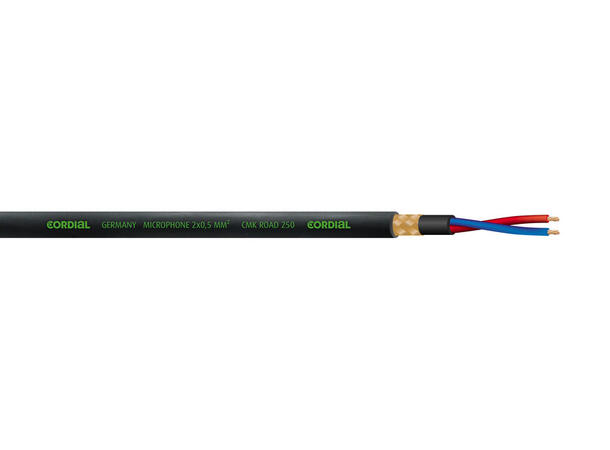 Cordial Road XLR kabel F-M 10m Høystandard, flettet, Proff Neutrik 