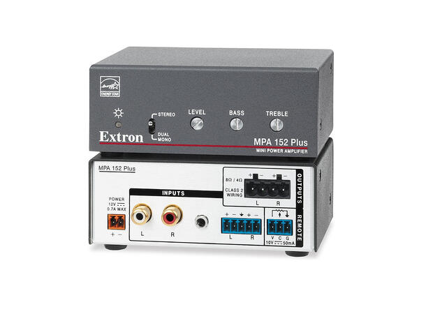 Extron MPA 152 Plus Forsterker Stereo Amplifier - 15 Watts per kanal