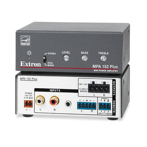 Extron MPA 152 Plus Forsterker Stereo Amplifier - 15 Watts per kanal