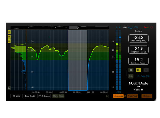 Nugen Audio VisLM Loudness Meter plugin Industry standard Loudness meter