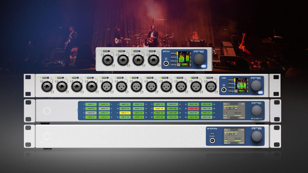 RME 12Mic Remote Mic. Preamp Mikrofonforsterker med AVB MILAN og MADI