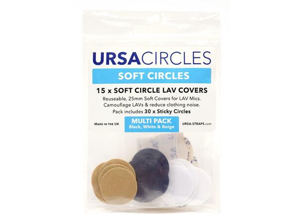 URSA 15x Soft Circles + 30x Stickies Multipack (5x: White, Black & Beige)