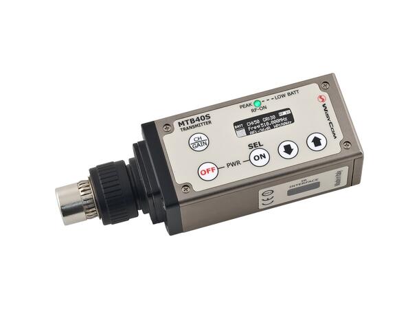 Wisycom MTB40S LINEAR XLR Tx 8v powering with audio transf. (XLR 3F) 