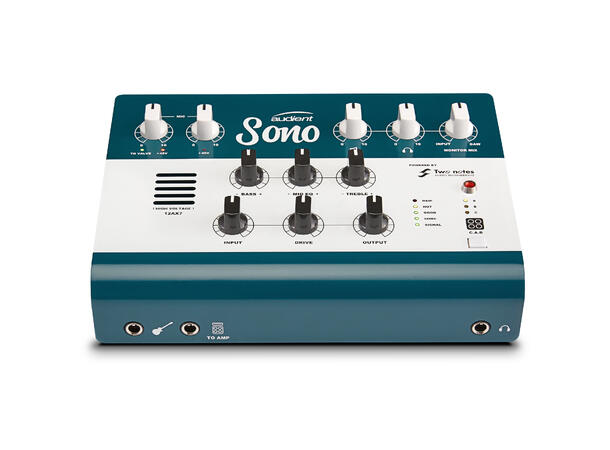 Audient Sono Lydkort og Guitar Interface lydkort med røramp og DSP kabinett m.m