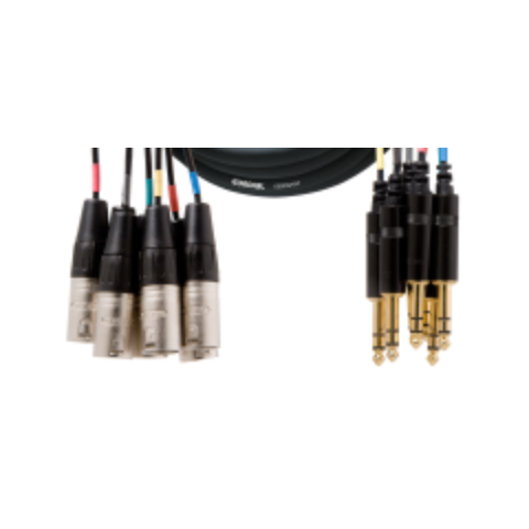 Cordial MultiCore 8 XLR-M til TRS-M, 5m INTRO XLR han - TRS han 8 kabler