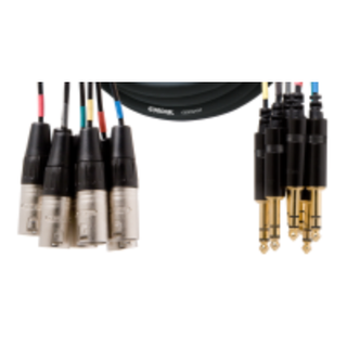 Cordial MultiCore 8 XLR-M til TRS-M, 5m INTRO XLR han - TRS han 8 kabler