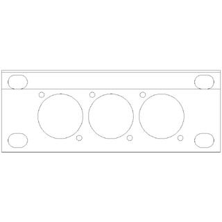SMRT SP1403X 1U 3D m.skr til SB34 3 hulls panel til SB34