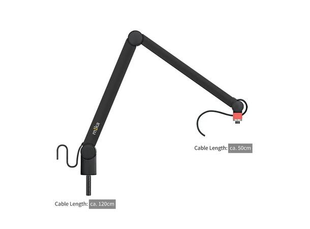 YELLOWTEC MIKA Mikstativ Sort, M on air m/kabel uten XLR 