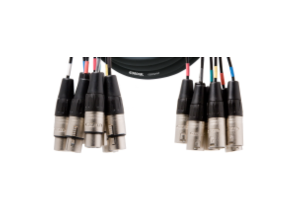 Cordial MultiCore 8 XLR-F til XLR-M, 5m INTRO XLR hun - XLR han 8 kabler 
