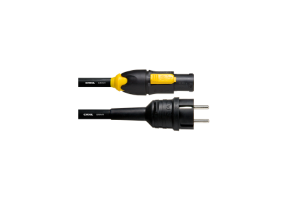 Cordial POWERCON® True1 kabel  5m powerCON True1 til Schuko støpsel 240v 