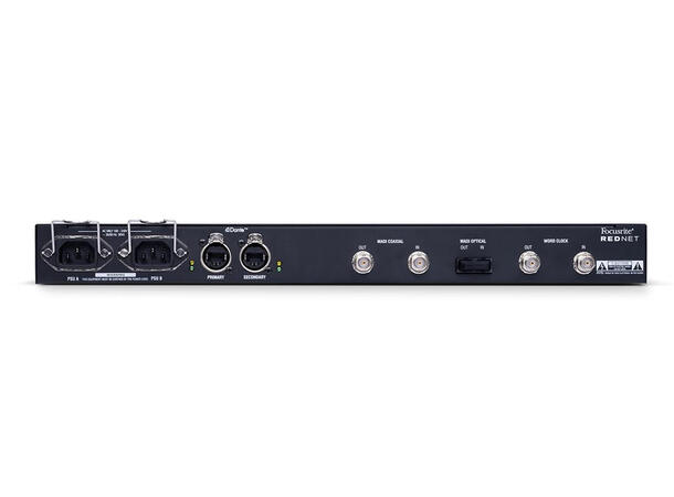 Focusrite RedNet D64R Audiointerface MADI I/O på fiber og coax, til Dante. SR 