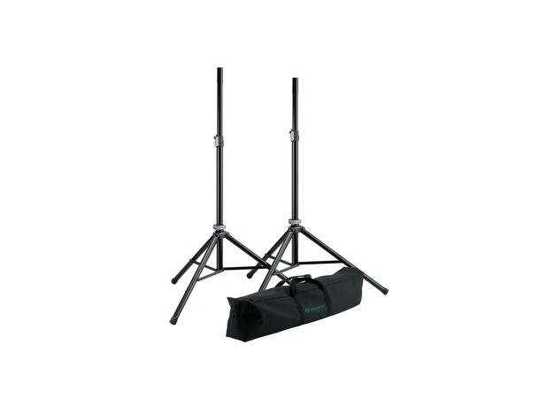 K&M 21449 Høyttalerstativ 50 kg m/bag 2 stk stativer 
