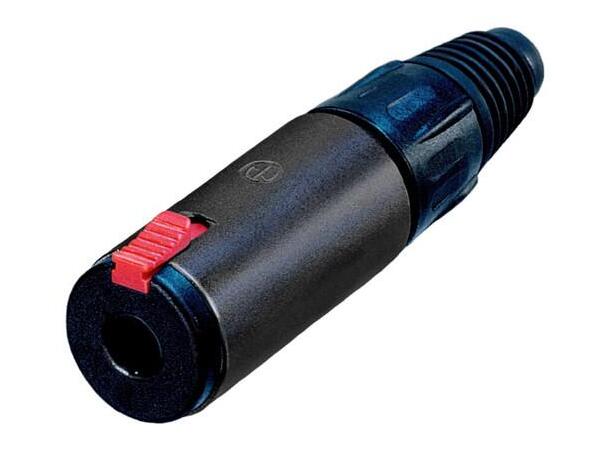 Neutrik kabel jack hun 3P 3-polet hun jack plugg for kabel, Sort 