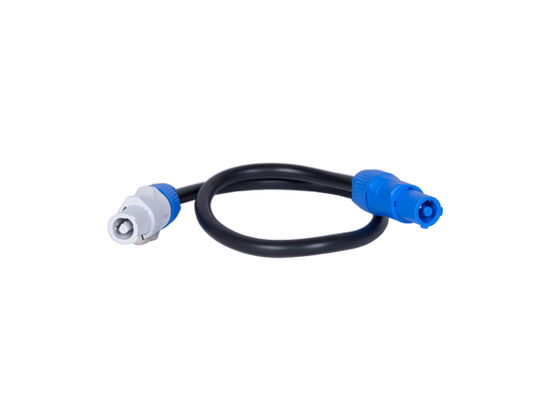 dB Technologies POWERCON linkkabel  0,5m BLÅ-GRÅ  hun-han,  240v 