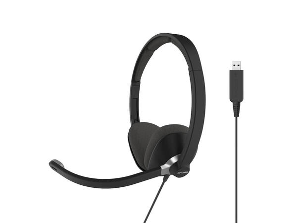 KOSS Headset CS300 On-Ear USB Svart Kobles via USB