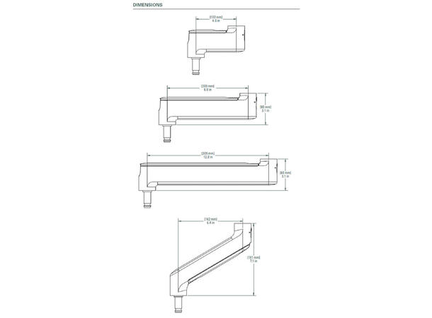 O.C.White PMB-1-13 ProBoom Gen2 Post Mounting Bracket 