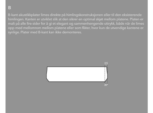 Rockfon Blanka Activity B hvit 60 x 60 x 4cm, kartong 5 paneler, 1,8 m2 