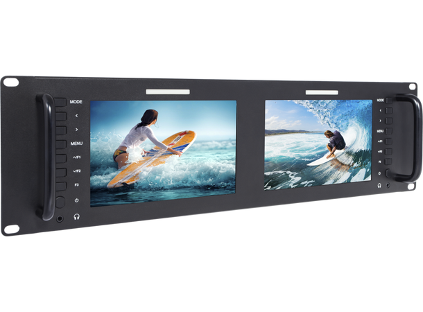 SEETEC Monitor D71-H  (Dual 7" 3RU) Perfect HDMI Monitoring 