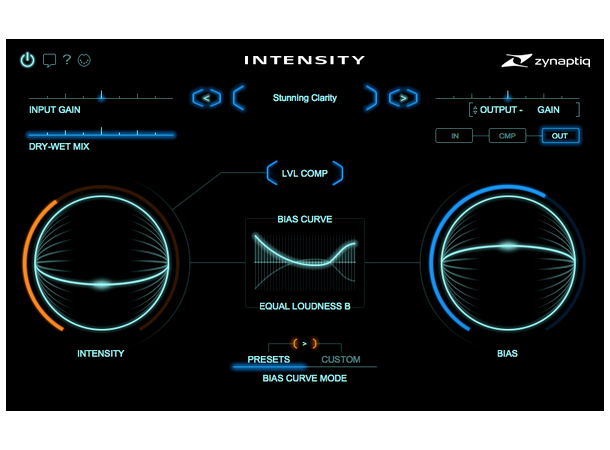 Zynaptiq INTENSITY audio processor Dynamisk lyd prosessor 
