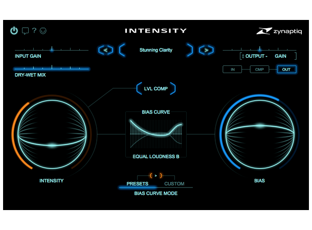 Zynaptiq INTENSITY audio processor Dynamisk lyd prosessor