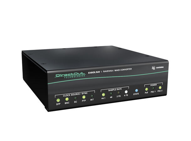 Direct Out EXBOX.RAV Modular konverter 64ch RAVENNA/MADI med FastSRC og NMOS 