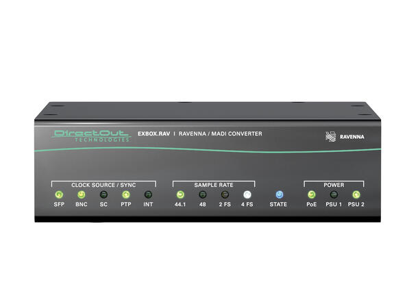 Direct Out EXBOX.RAV Modular konverter 64ch RAVENNA/MADI med FastSRC og NMOS 