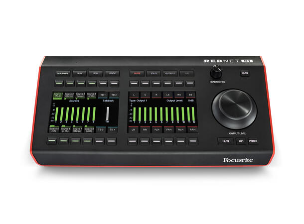 Focusrite Rednet R1 monitor kontroller Dante monitorkontroller med talkback 