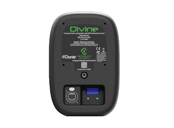 Glensound Divine Dante/AES67 monitor BL Høyttaler Dante/AES67, DSP/ POE - Sort 