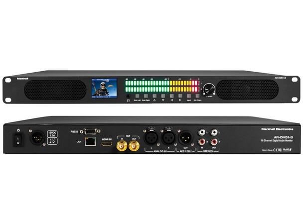Marshall AR-DM51-B Audio Rack 16 Channel Audio Monitor 