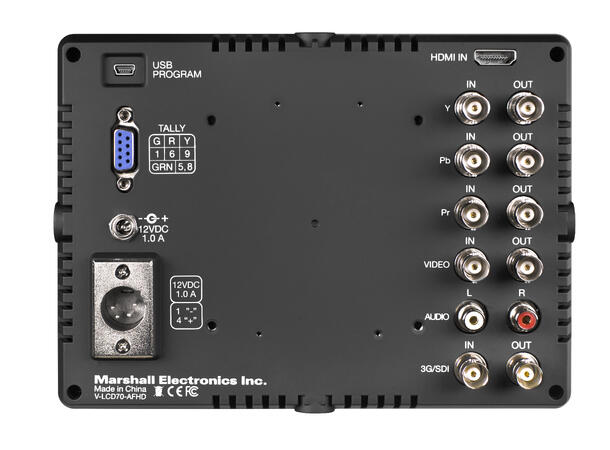 Marshall V-LCD70-AFHD 7" Monitor 7" High Resolution 1024 x 600