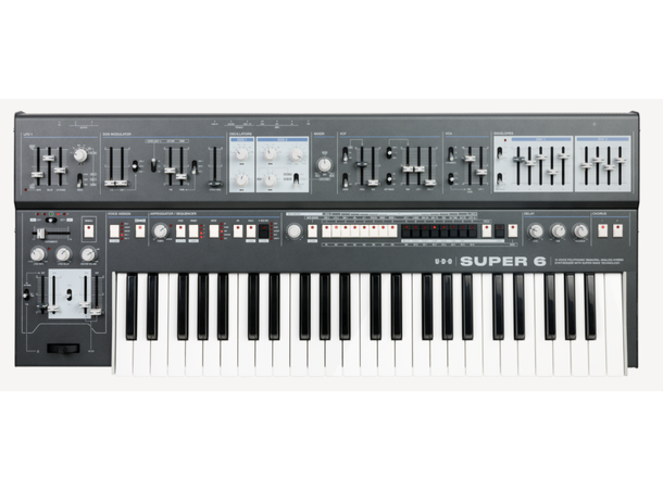 UDO Audio Super 6 Keyboard black 12-Voice Hybrid Synthesizer