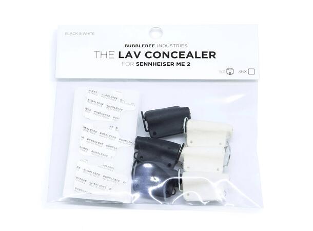 Bubblebee The Lav Concealer, Black/White ME 2, 6-PACK (3 OF EACH COLOUR) 