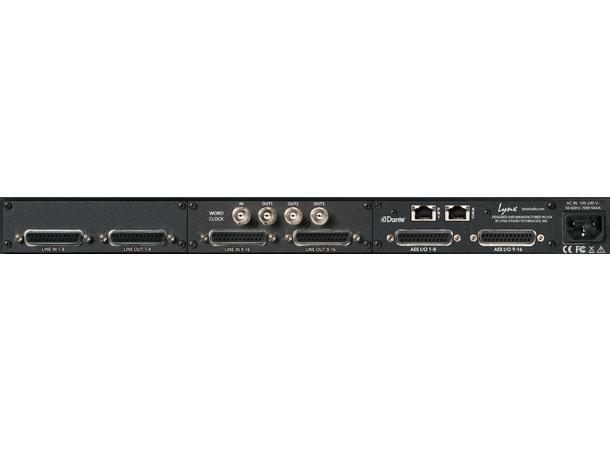 Lynx Aurora(n) 16 + 16 AES Dante 16-channel 24-bit/192 kHz Analog+Dig I/O 