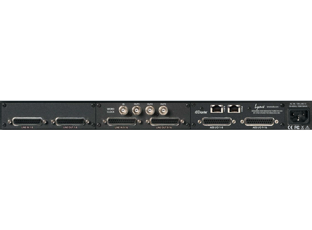 Lynx Aurora(n) 16 + 16 AES Dante 16-channel 24-bit/192 kHz Analog+Dig I/O